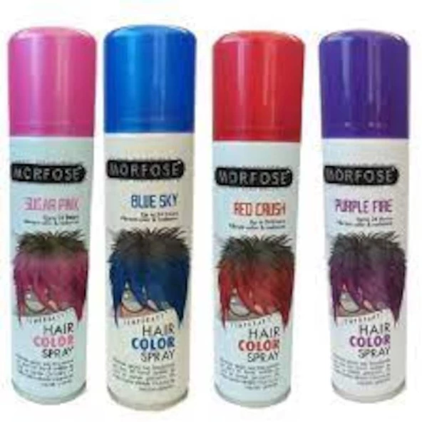 Morfose Hair Color Geçici Renkli Saç Spreyi Tüm Renkler ürün görseli 1