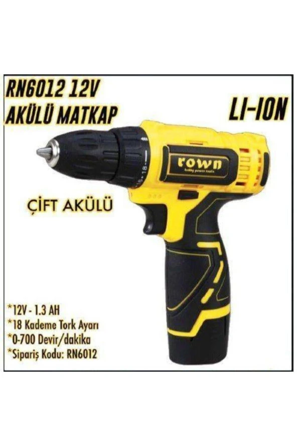 Rown Rn6012 Li-ıon Çift Akülü Matkap ürün görseli 1