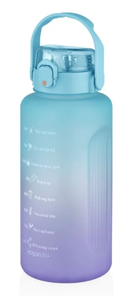 Vagonlife 2000 ml Mega Boy Renkli Matara - Turkuaz - (2 litre) ürün görseli 1