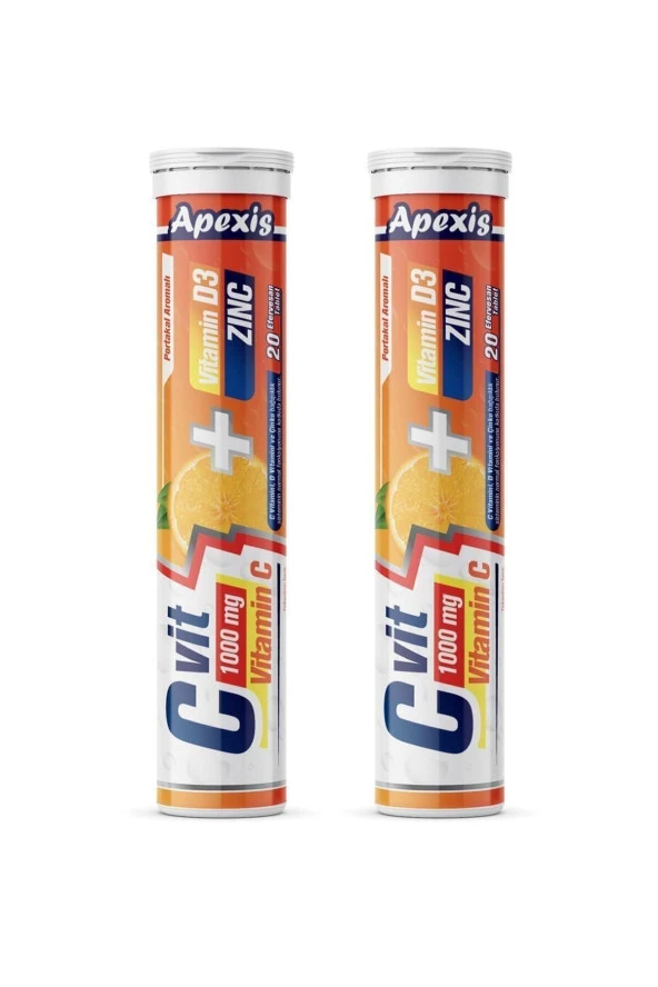 Apexis C Vit 1000 Mg C Vitamini 2 ADET 20'li Tablet ürün görseli 1