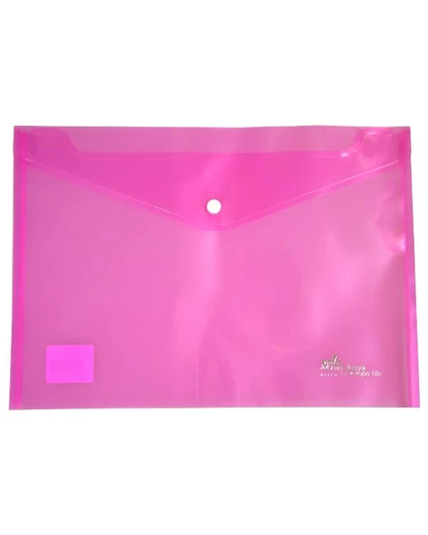 Umix Çıtçıtlı Şeffaf Zarf Dosya Pembe U1120P-PE 12 Adet ürün görseli 1