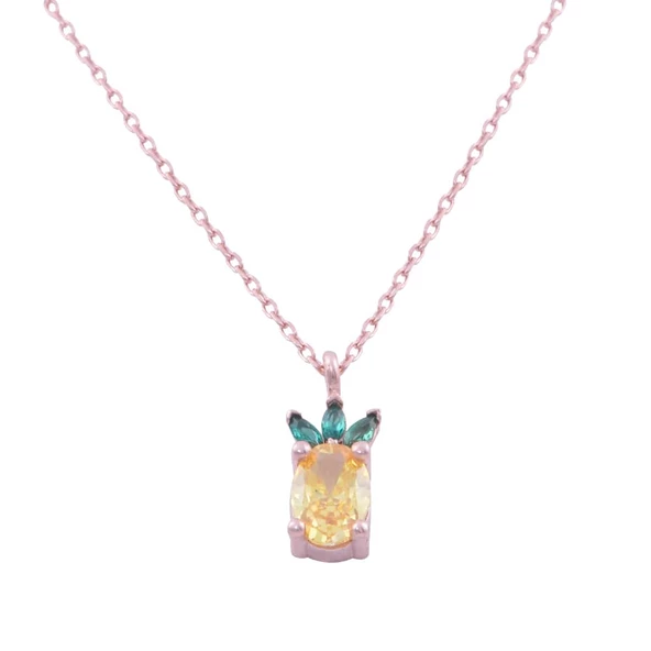 Gümüş Kolye (ZRK 2200) Ananas Model 2.2 gr Rose Gold ürün görseli 1