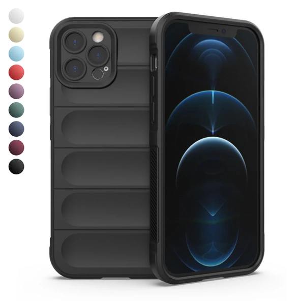 iPhone 12 Pro Max Kılıf Optimum Lens Çerçeveli Silikon Kapak ürün görseli 1