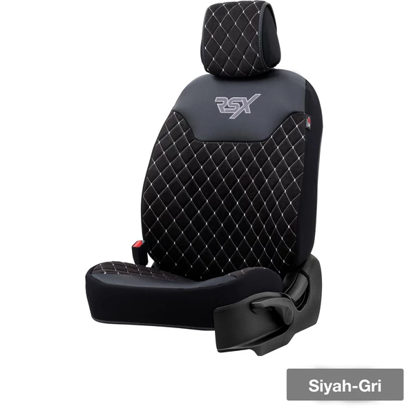 Otom Rsx Diamond Koruyucu TayTüyü Oto Koltuk Minderi  Siyah-Gri ürün görseli 1