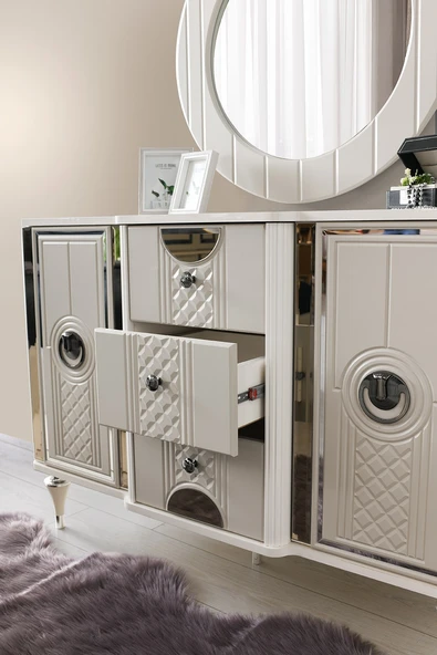 Aydınev BAHAR MDF ŞİFONYER VE AYNA - Resim 3