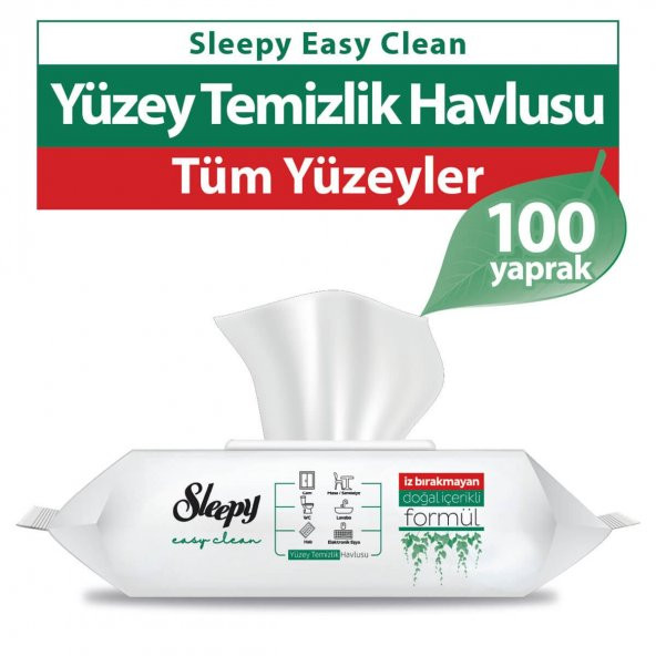 Sleepy Easy Clean Yüzey Temizlik Havlusu 100 Yaprak 2 Paket ürün görseli 1