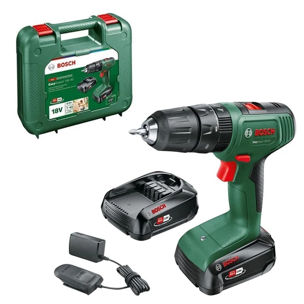 Bosch EasyImpact 18V-40 Akülü Matkap (Çift Akü, 2,0 Ah) - 06039D8108 ürün görseli 1