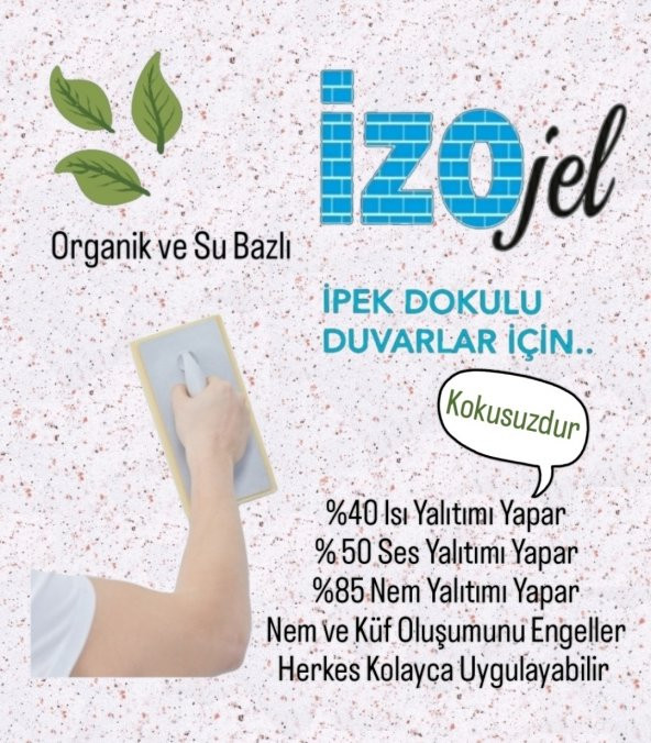 Organik İpek Sıva - Dekoratif Yalıtım Sıvası - Ses & Isı & Nem Yalıtımı  - İZO-049  - 4 m2 ürün görseli 1