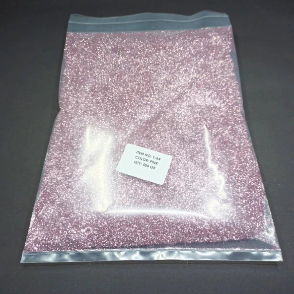 SİM AÇIK PEMBE GLİTTER TOZ SİM 500 GR - Resim 2