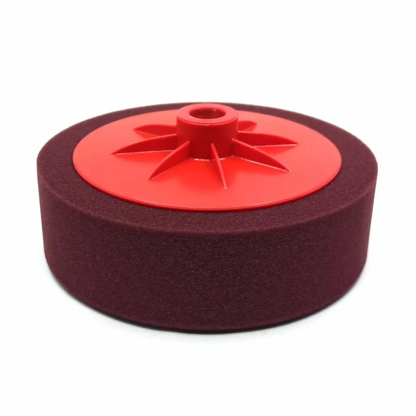 EPOKSİ REÇİNE APLİKATÖRLÜ POLİSAJ VE PASTA CİLA SÜNGERİ BORDO RENK 150 MM ürün görseli 1