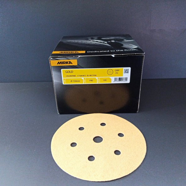 MIRKA ZIMPARA EPOKSİ REÇİNE TEKNE MOBİLYA GOLD SERİSİ 80 KUM CIRTLI 150 MM  100 ADET ürün görseli 1