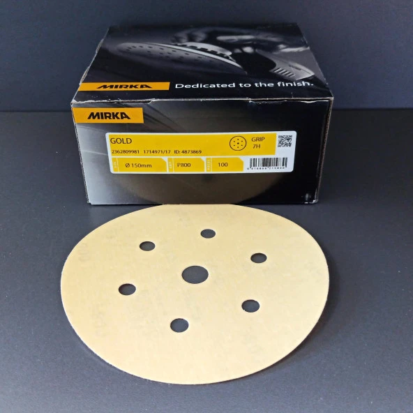 MIRKA ZIMPARA EPOKSİ REÇİNE TEKNE MOBİLYA GOLD SERİSİ 800 KUM CIRTLI 150 MM  100 ADET ürün görseli 1