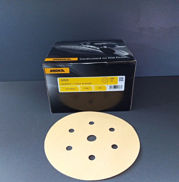 MIRKA ZIMPARA EPOKSİ REÇİNE TEKNE MOBİLYA GOLD SERİSİ 180 KUM CIRTLI 150 MM  100 ADET ürün görseli 1