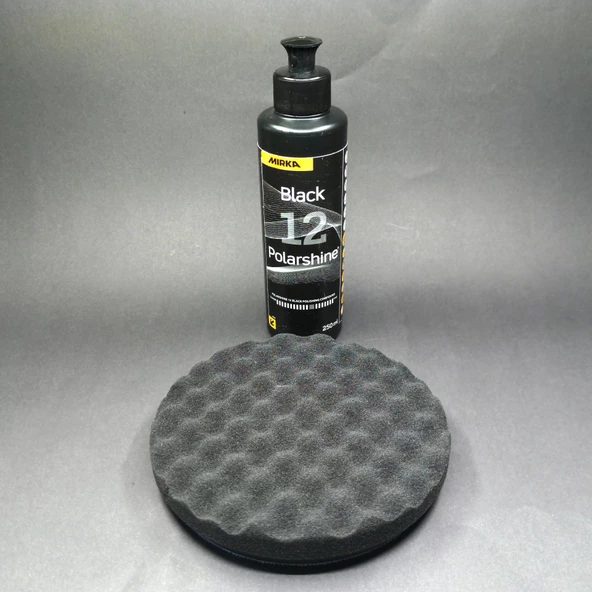 PASTA CİLA SETİ EPOKSİ PARLATMA POLİSAJ SETİ MIRKA 12 BLACK CİLA 250 ML YUMUŞAK PED 150 X 25 MM ürün görseli 1