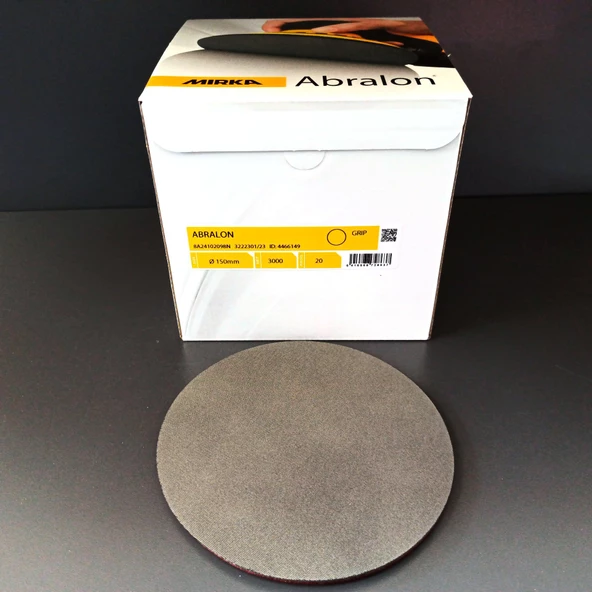MIRKA ZIMPARA EPOKSİ REÇİNE TEKNE MOBİLYA ABRALON SERİSİ 3000 KUM CIRTLI 150 MM  20 ADET ürün görseli 1