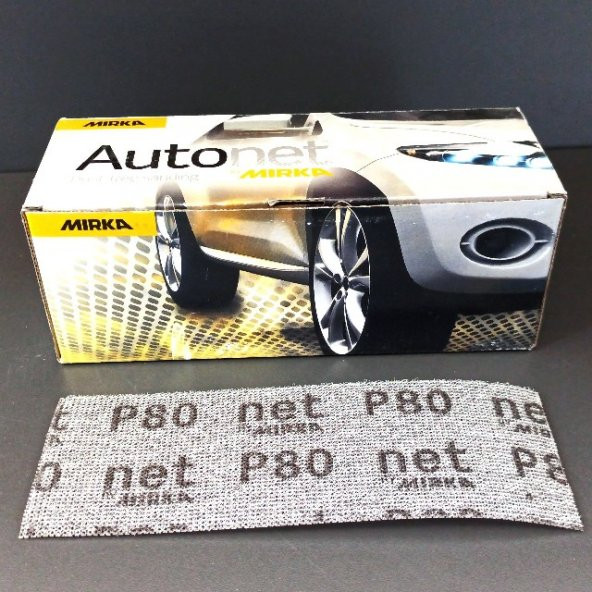 MIRKA ZIMPARA EPOKSİ OTOMOTİV TEKNE AUTONET TEL ELEK ZIMPARA 80 KUM CIRTLI 70 X 198 MM  50 ADET ürün görseli 1