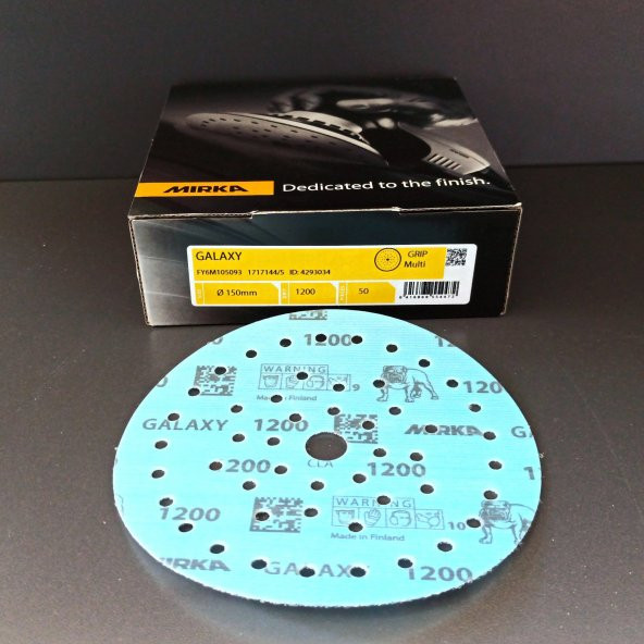 MIRKA ZIMPARA EPOKSİ REÇİNE TEKNE MOBİLYA GALAXY SERİSİ 1200 KUM CIRTLI 150 MM  50 ADET ürün görseli 1