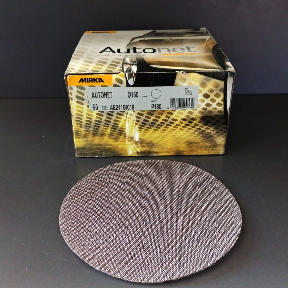 MIRKA ZIMPARA EPOKSİ OTOMOTİV TEKNE MOBİLYA AUTONET SERİSİ 180 KUM CIRTLI 150 MM  50 ADET ürün görseli 1