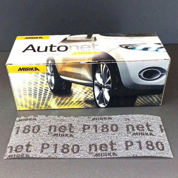 MIRKA ZIMPARA EPOKSİ OTOMOTİV TEKNE AUTONET TEL ELEK ZIMPARA 180 KUM CIRTLI 70 X 198 MM  50 ADET ürün görseli 1