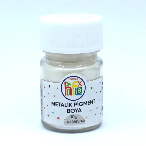 EPOKSİ REÇİNE METALİK SEDEFLİ PİGMENT TOZ BOYA İNCİ BEYAZI 10 GR ürün görseli 1