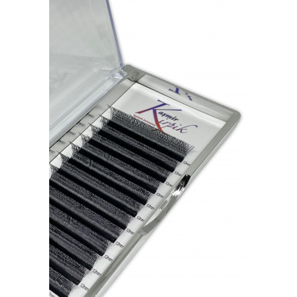 Kaşmir W Kirpik 0.07 mm D kıvrım 12 mm kutu ürün görseli 1