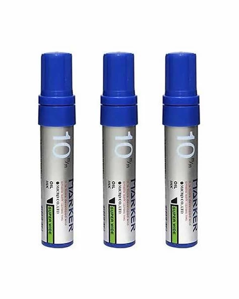 Micro Markör Kalem Mavi 3lü 10MM ürün görseli 1