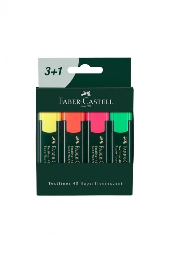 Faber Castell Textliner Fosforlu Kalem 3+1 ürün görseli 1