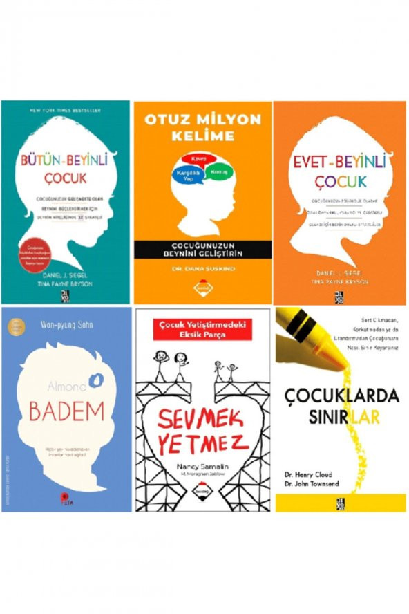 Bütün Beyinli Çocuk - Sevmek Yetmez - Otuz Milyon Kelime - Evet Beyinli Çocuk Gelişim Seti 6 Kitap ürün görseli 1
