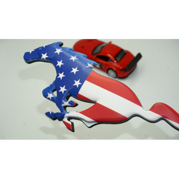 Ford Ranger Koşan At Bagaj Kapağı Amerikan Bayrak 3M Metal Logo ürün görseli 1