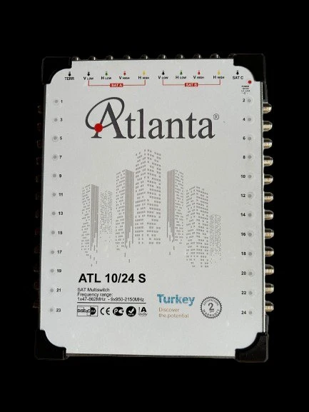 Atlanta 10/24 10x24 Santral Merkezi Sistem Multiswitch (Sonlu) + Adaptör ürün görseli 1