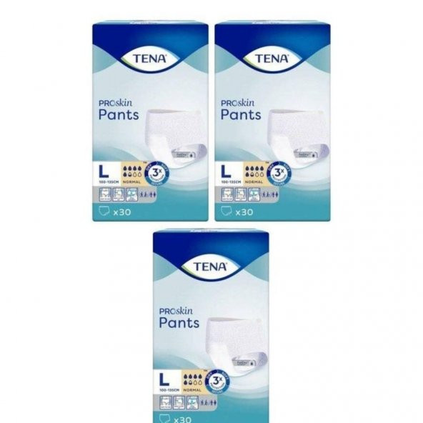 Tena Proskin Pants Normal 5,5 damla Emici Külot Büyük Boy Large 30lu 3 paket / 90 adet ürün görseli 1