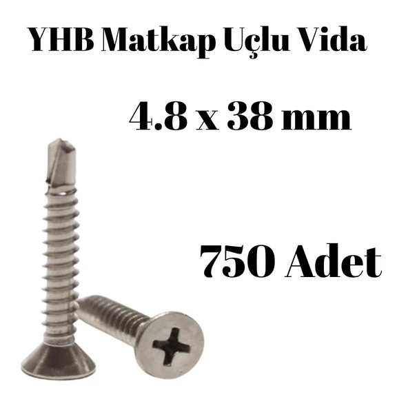 Matkap Uçlu Vida YHB 4.8x38 750'li Paket ürün görseli 1