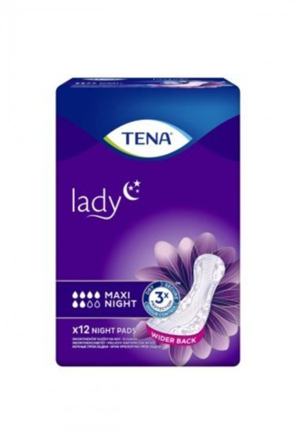 Tena Maxi Night 6 Damla 12'li 3 Paket Mesane Pedi ürün görseli 1