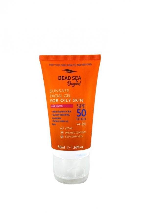 DEAD SEA & Beyond Sunsafe Facial Gel For Oily Skin SPF50 50 ml ürün görseli 1