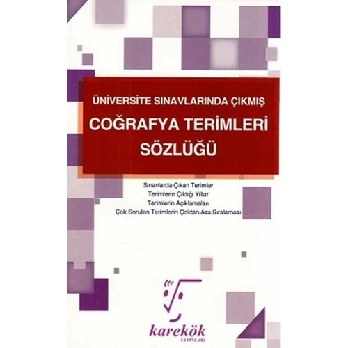 KAREKÖK COĞRAFYA TERİMLER SÖZLÜĞÜ ürün görseli 1