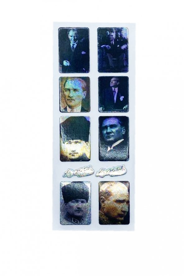 Sticker Kabartmalı Stiker Defter, Planlayıcı Etiket Atatürk İmza 16x7 cm ürün görseli 1