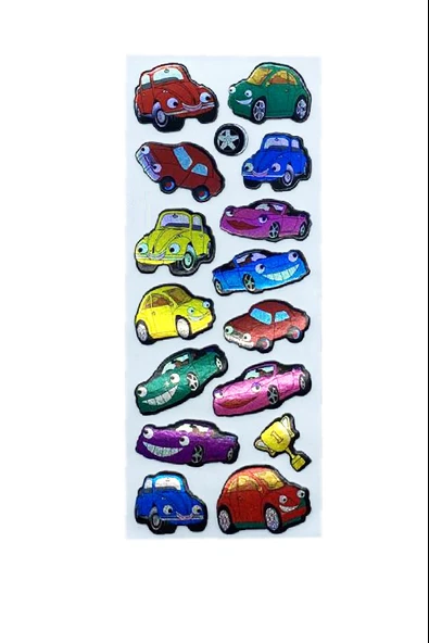 Sticker Kabartmalı Stiker Defter, Planlayıcı Etiket Araba (cb269) 16x7 cm ürün görseli 1