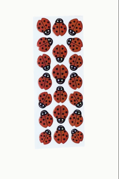 Sticker Kabartmalı Stiker Defter, Planlayıcı Etiket Uğur Böceği (cb256) 16x7 cm ürün görseli 1