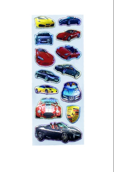 Sticker Kabartmalı Stiker Defter, Planlayıcı Etiket Araba (cb273) 16x7 cm ürün görseli 1