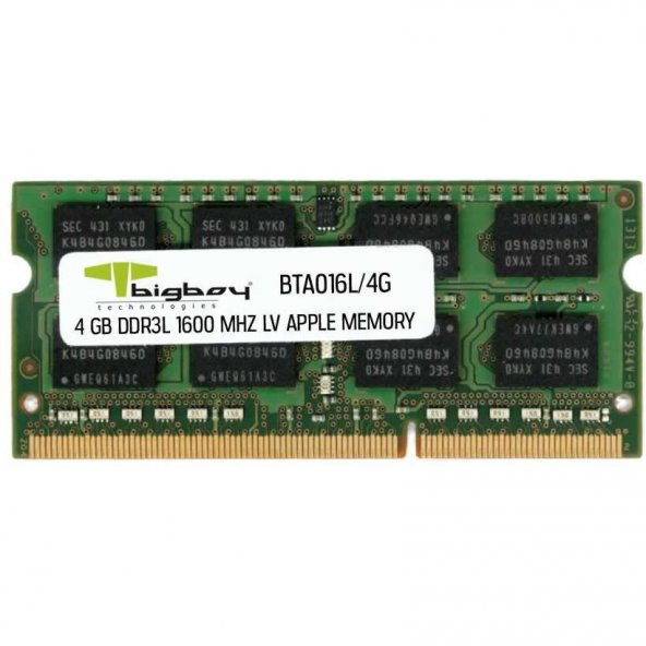 BTA016L/4 Bigboy Apple 4GB DDR3 1600MHz CL11 LV Notebook Belleği ürün görseli 1