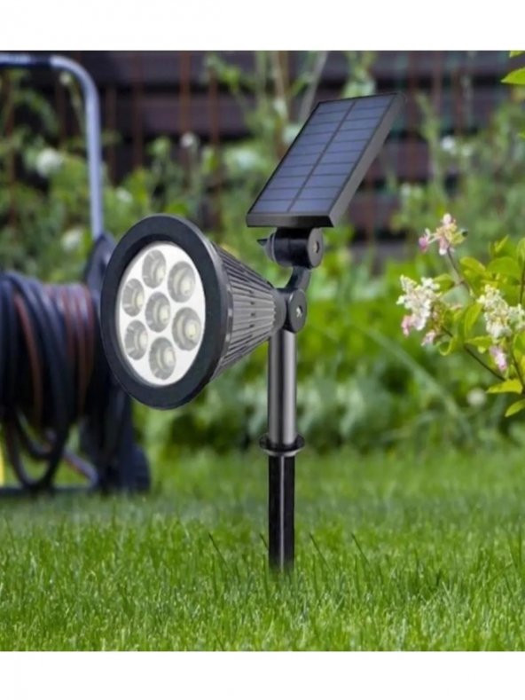 Ucuz Geldi 7w Led Solar Kazıklı Çim Armatür Cata Güneş Enerjili Çim Lambası Bahçe Aydınlatma 6500K Beyaz Işık ürün görseli 1