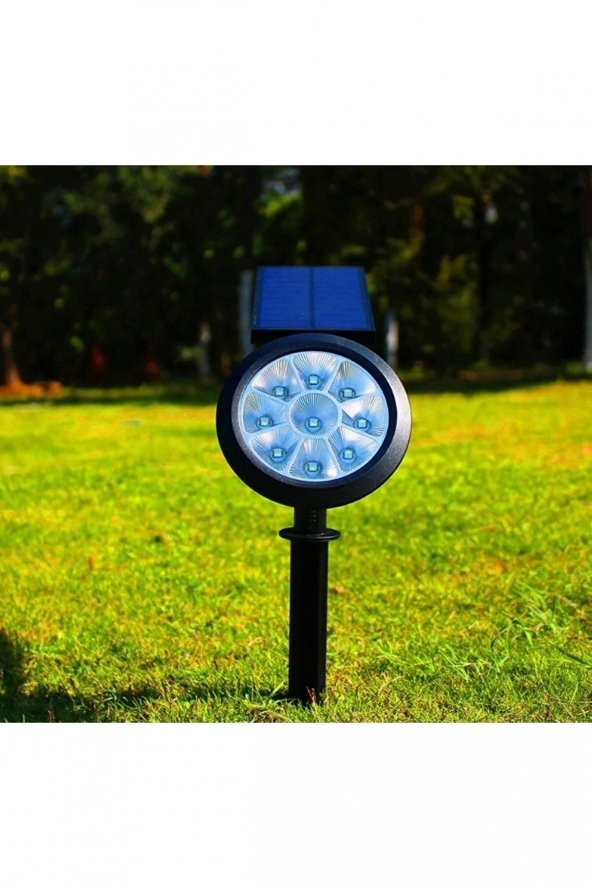 18w Led Solar Kazıklı Çim Armatür Cata Güneş Enerjili Çim Lambası Bahçe Aydınlatma 6500K Beyaz Işık ürün görseli 1