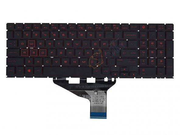 HP Omen 15-dh1059nr (TPN-C143) Klavye (Kırmızı Tuş) Ver.2 / IŞIKLI ürün görseli 1