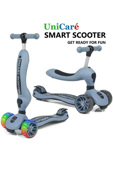 Unicare Smart Oturaklı Çocuk Scooter / Mavi ürün görseli 1
