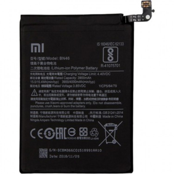 Xiaomi Redmi Note 8 Batarya Xiaomi RedMi BN46 Uyumlu Yedek Batarya ürün görseli 1