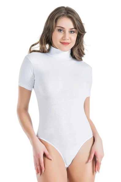Derya Kurşun Yarım Kol Boğazlı Çıtçıtlı Kadın Body 325 ürün görseli 1