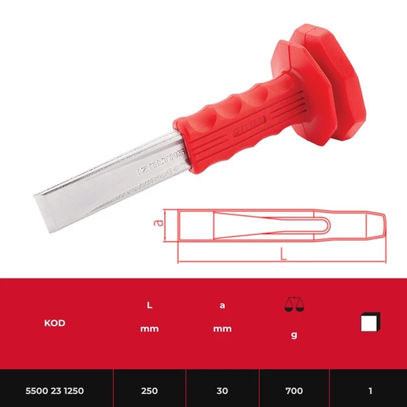 İzeltaş Düz Keski (Kalkan İzoleli) 250Mm - 5500231250 ürün görseli 1