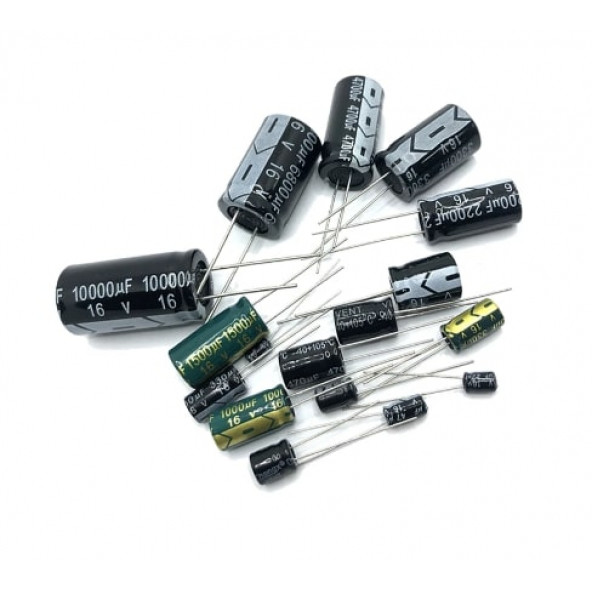 Elektrolitik Kondansatör Kapasitör 35V 330uF 8x14mm 105° x 1 adet (rf018) ürün görseli 1