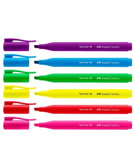 Faber Castel Fosforlu Kalem Textliner 38 Neon 6lı ürün görseli 1