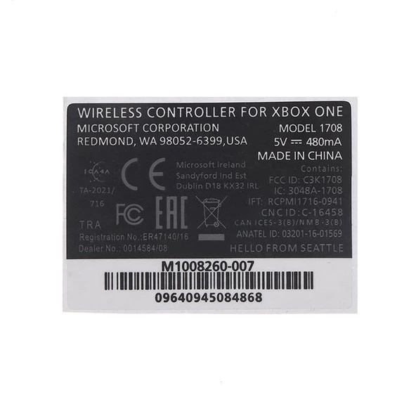Xbox One Elite Xbox One Kol Etiketi Kol Tamiri Yedek Parça XBOX Kol Sticker Siyah ürün görseli 1